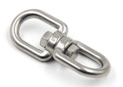 Imagem de Manilha Dupla Tornel Inox Destorcedor Inox 6mm Cabos Barco