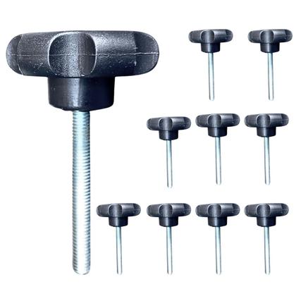 Imagem de Manípulo Macho Margarida Plastico 4526 Rosca M6 x 25mm 10 Un