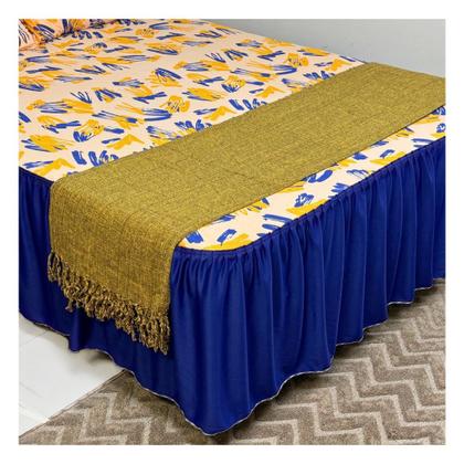 Imagem de Manta Decorativa Gigante 100% Algodão Artesanal p/ Sofá Poltronas Peseira de Cama Resistente e Macia