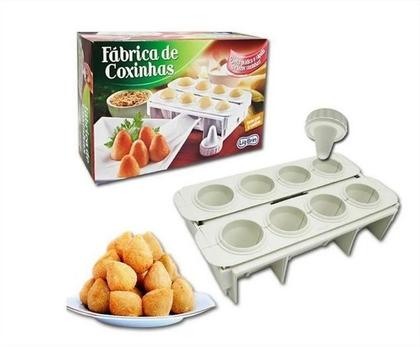 Imagem de Máquina De Fazer Salgados Coxinhas 8 Formas Kit Completo