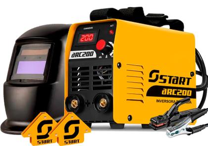 Imagem de Máquina Inversora De Solda Portatil Mma Eletrodo Tig Top Arc200 Com Kit Mascara e Esquadros
