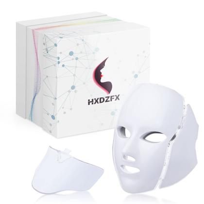 Imagem de Máscara de terapia de luz facial LED HXDZFX 7 cores para acne