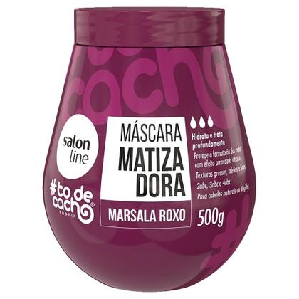 Imagem de Máscara Hidratação Salon Line Tô de Cachos Matizadora Marsala Roxo 500g