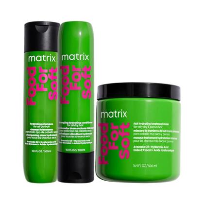 Imagem de Matrix Food For Soft Kit Shampoo 300ml + Condicionador 300ml + Máscara 500ml