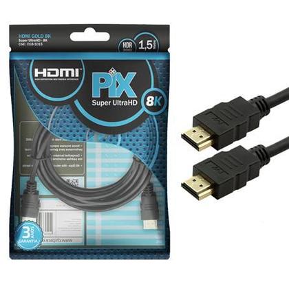 Imagem de Mega  Cabo HDMI 2.1 Gold 8K Ultra HD e HDR Dinâmico 1,5 Metros - 018-1015 Chip SCE Pix