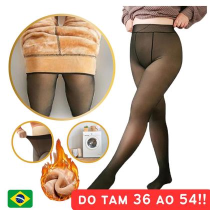 Imagem de Meia Calça Térmica com forro interno de pelúcia veludo peluciada do tam 36 ao 54 fio 80 220g