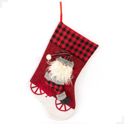 Imagem de Meia Papai Noel para Bike - Design Zadrez Buf 41cm Magizi