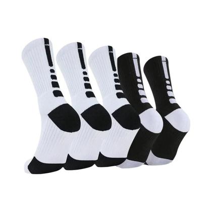 Imagem de Meias de Basquete Masculinas - 5 Pares Grossas com Toalha - Ideal para Treinamento