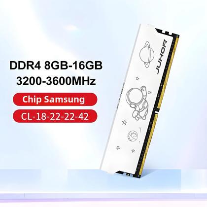 Imagem de Memória RAM DDR4 Dual Channel 8GB/16GB/3200MHz/3600MHz - Chip Samsung Juhor