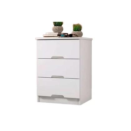 Imagem de Mesa Cabeceira Londres c/ 3 Gavetas Branco - Europa