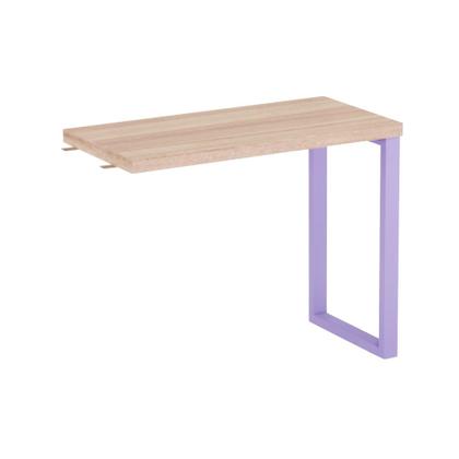 Imagem de Mesa Complemento Tubolar PE 40 Pandin 90 Cm Noce Naturale e Lilas