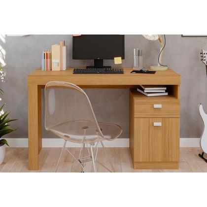 Imagem de Mesa Computador Casal Melissa c/ 1 Porta e 1 Gaveta Nature - Permóbili