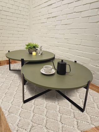 Imagem de Mesa Conjunto Bali 60 Preta Estilo Industrial