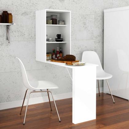 Imagem de Mesa de Apoio Retrátil Multiuso Branca AM3106 Tecnomóbili