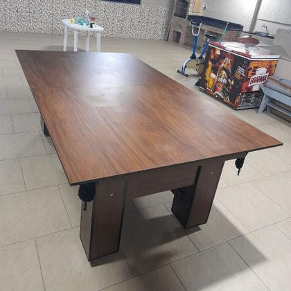 Imagem de Mesa de Bilhar e Jantar Charme Carlin Bilhares Superfície em Pedra de Ardósia 20mm 2,20 x 1,20 Malaga Tecido Verde