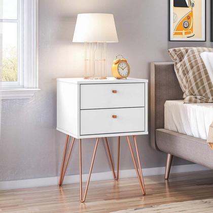 Imagem de Mesa de Cabeceira 2 Gavetas Retro Bled