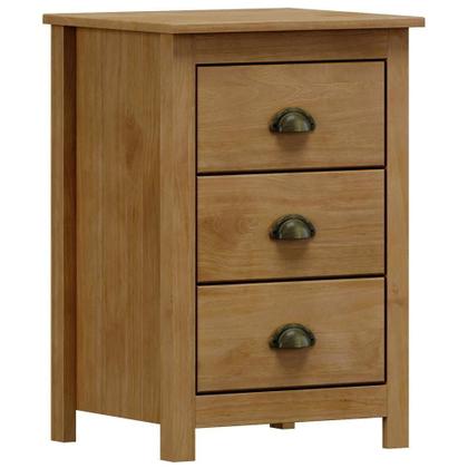 Imagem de Mesa De Cabeceira 3 Gavetas Madeira Maciça Mazzaro F06 Freijó - Lyam Decor