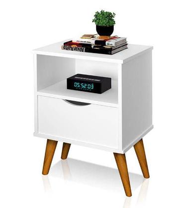 Imagem de Mesa De Cabeceira Grécia 1 Gaveta Com Nicho Estilo Retro