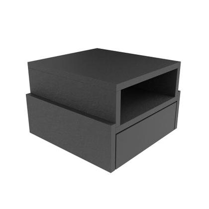 Imagem de Mesa De Cabeceira Prateleira Com Gaveta Inferior Mdf