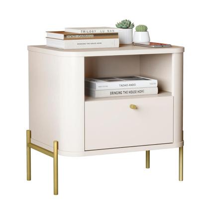 Imagem de Mesa de Cabeceira Quarto Tucupí Slim 1 Gaveta e Pés de Metal