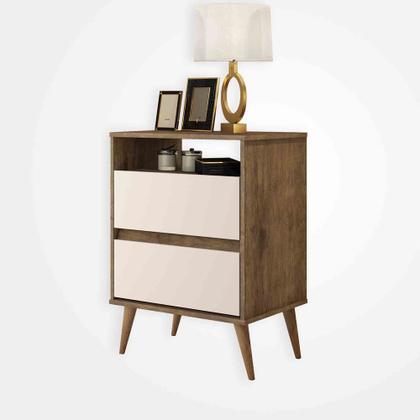 Imagem de Mesa De Cabeceira Retro Lotus 2 Gavetas