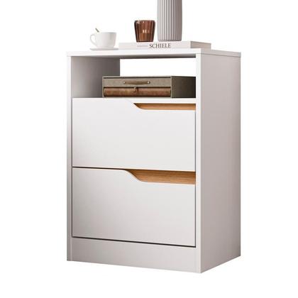 Imagem de Mesa de Cabeceira Sole 2 Gavetas Branco/Freijó - ABZ