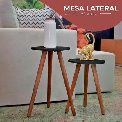 Imagem de Mesa De Canto Decorativa Para Sala Mesinha Lateral Sofá