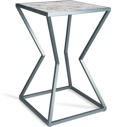 Imagem de Mesa de Canto Lateral Alta Quadrada para Sala Austria - Prata Vulcano