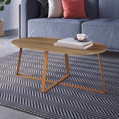 Imagem de Mesa de Centro com pés metálicos 90x45cm Complementos Artesano