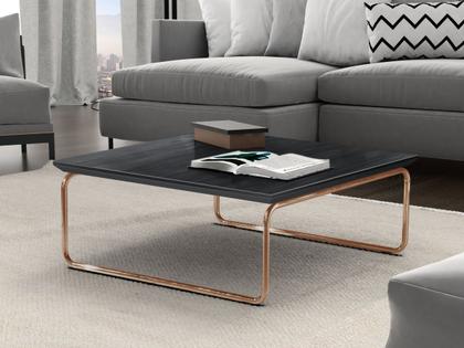 Imagem de Mesa de Centro Kairos Pé Cobre Bisart Decor