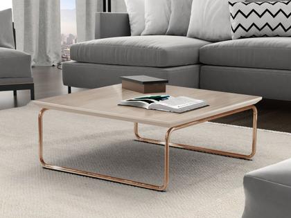 Imagem de Mesa de Centro Kairos Pé Cobre Bisart Decor