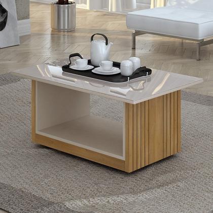 Imagem de Mesa de Centro Veneza Cinamomo com Off White ValdeMóveis