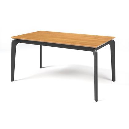 Imagem de Mesa de Jantar 6 lugares 135cm Madeira Maciça Tampo Laminado PRETO/IMBUIA BAHIA