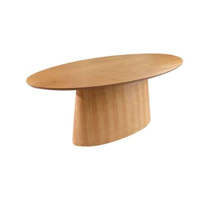 Imagem de Mesa de Jantar Oval Tampo Laminado Madeira 1,80m x 1,0m