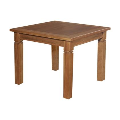 Imagem de Mesa de Jantar Quadrada Madeira Maciça Rústica 80cm Estela Pés Diamante - Castanho