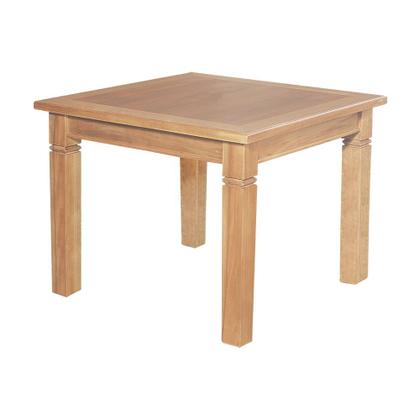 Imagem de Mesa de Jantar Quadrada Madeira Maciça Rústica 80cm Estela Pés Diamante - Natural