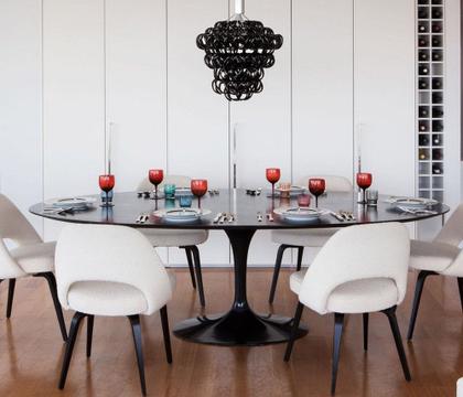 Imagem de Mesa de Jantar Tulipa Saarinen Oval 235x122 cm Laqueada