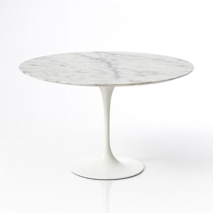 Imagem de Mesa de Jantar Tulipa Saarinen Redonda 90 cm Mármore Branco Extra