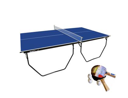 Imagem de MESA DE PING PONG COM RODAS, SUPORTE E REDE MDP 15mm Klopf 1007 + KIT Raquetes e Bolinhas 5055