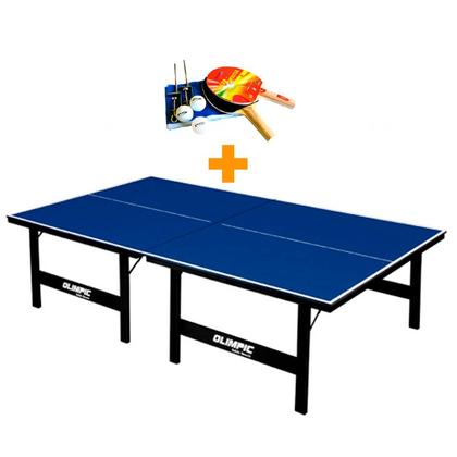 Imagem de MESA DE PING PONG MDP 12mm Olimpic 1014 + KIT TÊNIS DE MESA 5030