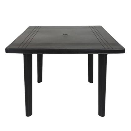 Imagem de Mesa de Plástico Quadrada 90cm Preta Desmontável