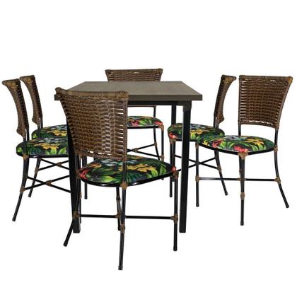 Imagem de Mesa De Seis Cadeiras Gramado Argila Jogo De Jardim