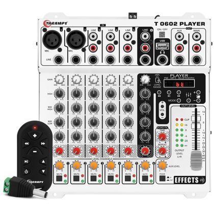 Imagem de Mesa de Som Automotiva Taramps T0602 Player 6 Canais Controle Remoto 12V