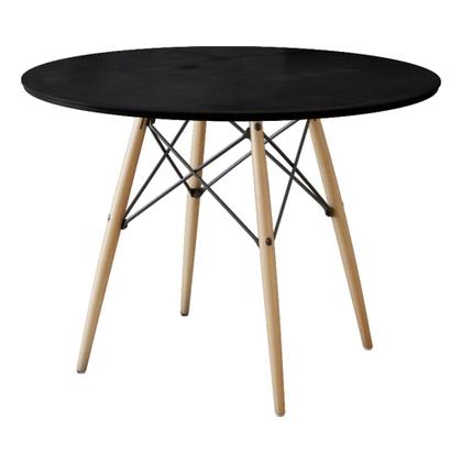 Imagem de Mesa Eiffel Dkr Wood Tampo de Madeira 90 Cm Preto