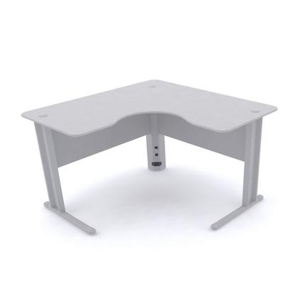 Imagem de Mesa em l p/ escritório 120x120 pandin maxxi - cinza