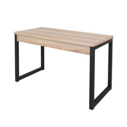 Imagem de Mesa Escrivaninha Estudo Escritório Ciplafe Office Tubo Preto Fosco com Tampo Madeira MDP Laminado 1,20M X 0,60M