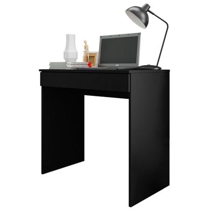 Imagem de Mesa Escrivaninha Para Notebook Home Office Allexa 80cm com 01 Gaveta Preto - Desk Design