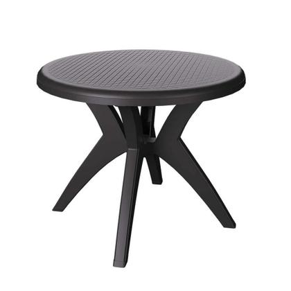 Imagem de Mesa Forte Plástico redonda Deluxe com encaixe - Preto