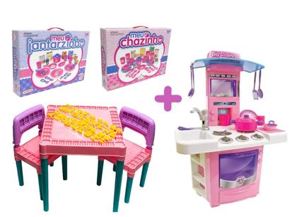 Imagem de Mesa Infantil Multiuso Mais Cozinha E Chá + Jantar