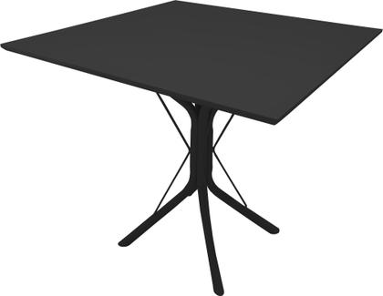 Imagem de Mesa Jantar 70cm Mdf Quadrada Base Apoio 4 Ana Metal